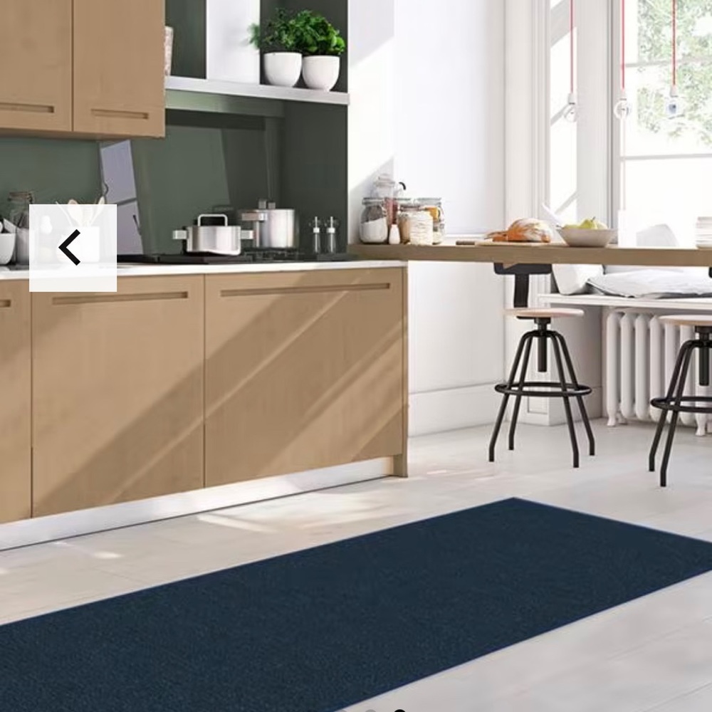 2.5x7’ Ruggable Runner - Heathered Solid Navy Rug - RUG COVER ONLY (NO PAD)